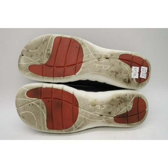 Clarks Artisan Unstructured Black Navy Lace Up Sneakers Shoes Women's 7.5 M - Picture 10 of 10